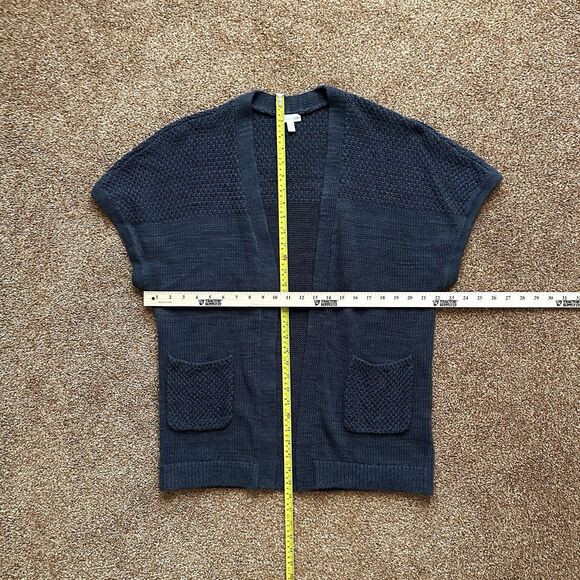 GARNET HILL Cardigan Sweater Women’s Small Oversized Sleeveless Open Front Blue - Picture 5 of 5